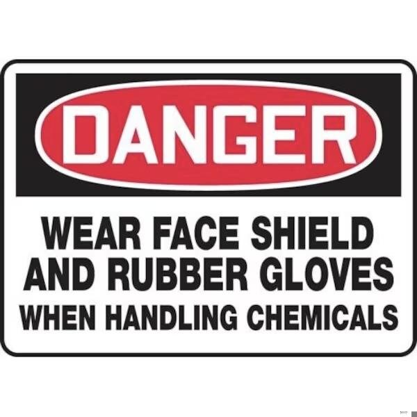 Accuform OSHA DANGER SAFETY SIGN WEAR FACE MPPE013XP MPPE013XP - main